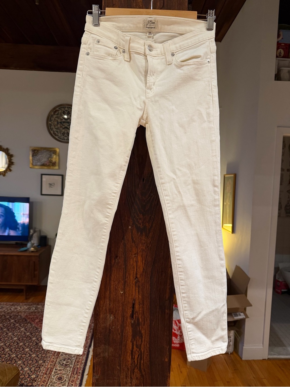 J. Crew women’s toothpick Jeans in White
